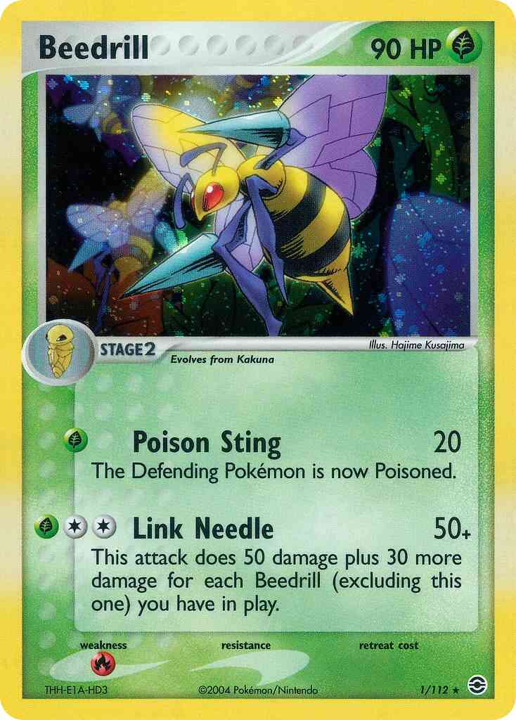 Beedrill - 1/112 - Rare Holo [ex6-1] [Reverse Holo]