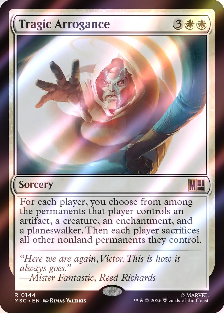 Tragic Arrogance [144] [Marvel Super Heroes: Commander] [Surge Foil]