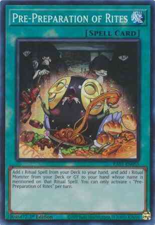 Pre-Preparation of Rites - RA01-EN055 - Super Rare - 1st Edition