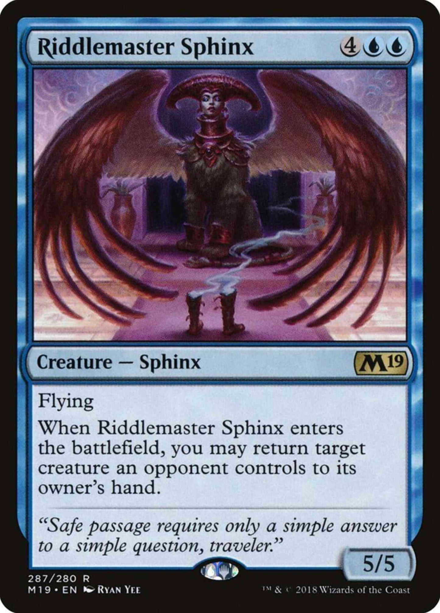 Riddlemaster Sphinx [287] [Planeswalker Deck Exclusive] [Core Set 2019] [Non-Foil]