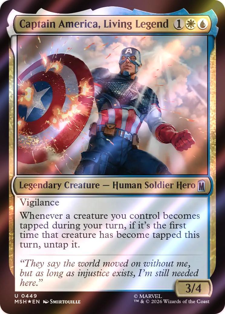 Captain America, Living Legend [449] [Marvel Super Heroes] [Surge Foil]