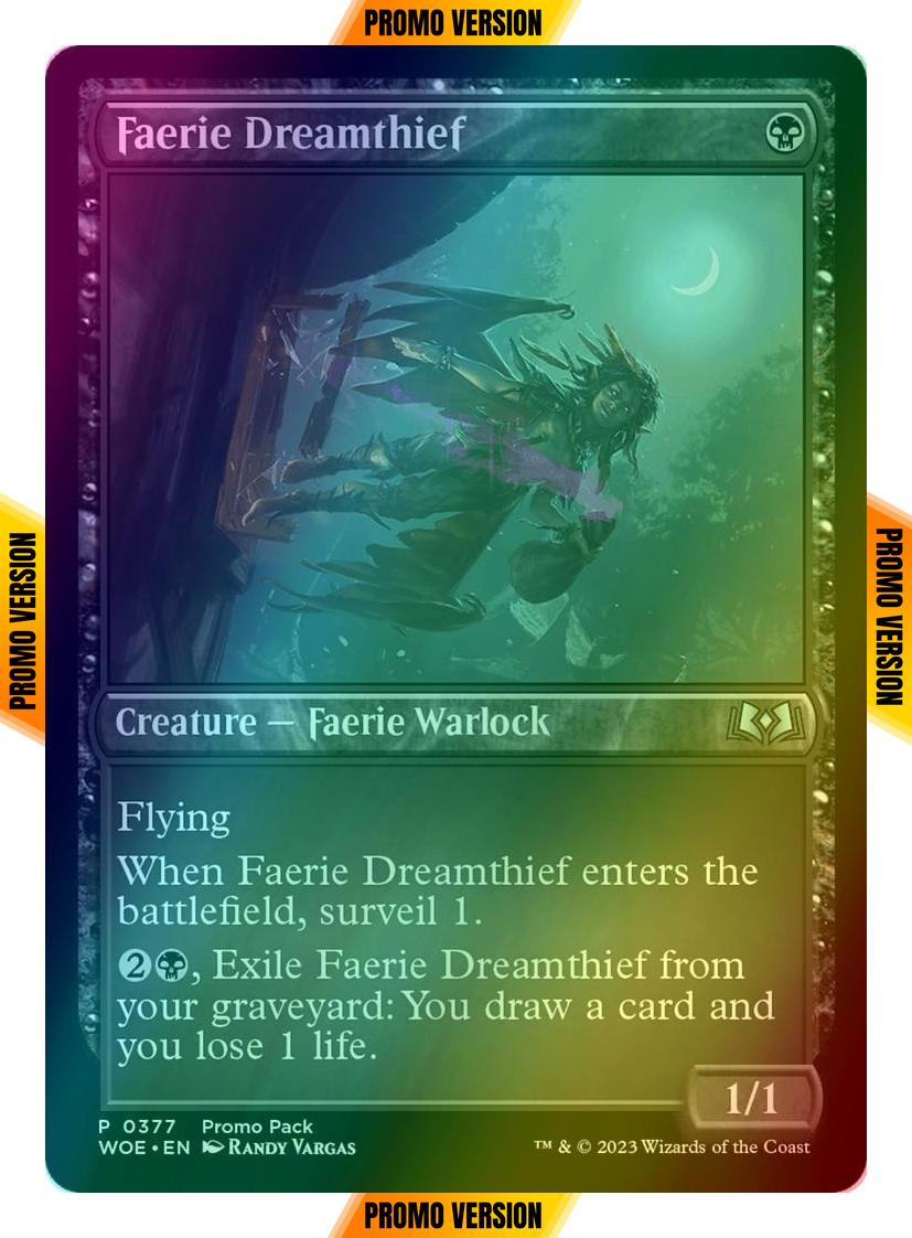 Faerie Dreamthief [377] [Dark Frame Promo Pack] [Wilds of Eldraine] [Foil]