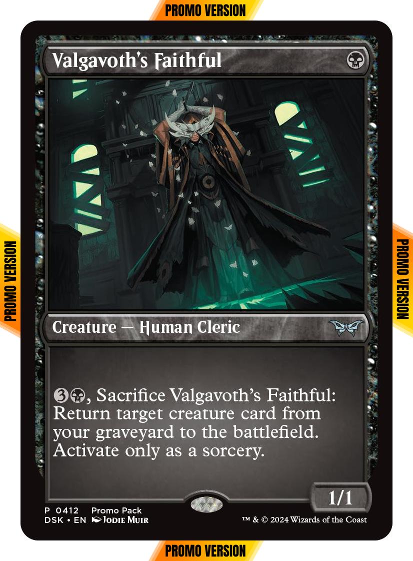 Valgavoth's Faithful [412] [Dark Frame Promo Pack] [Duskmourn: House of Horror] [Non-Foil]