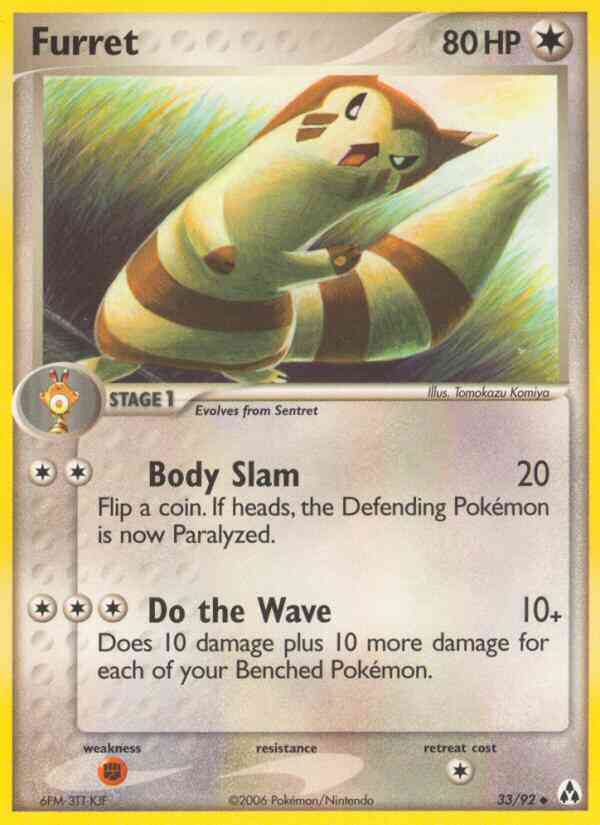 Furret - 33/92 - Uncommon [ex12-33] [Non-Holo]