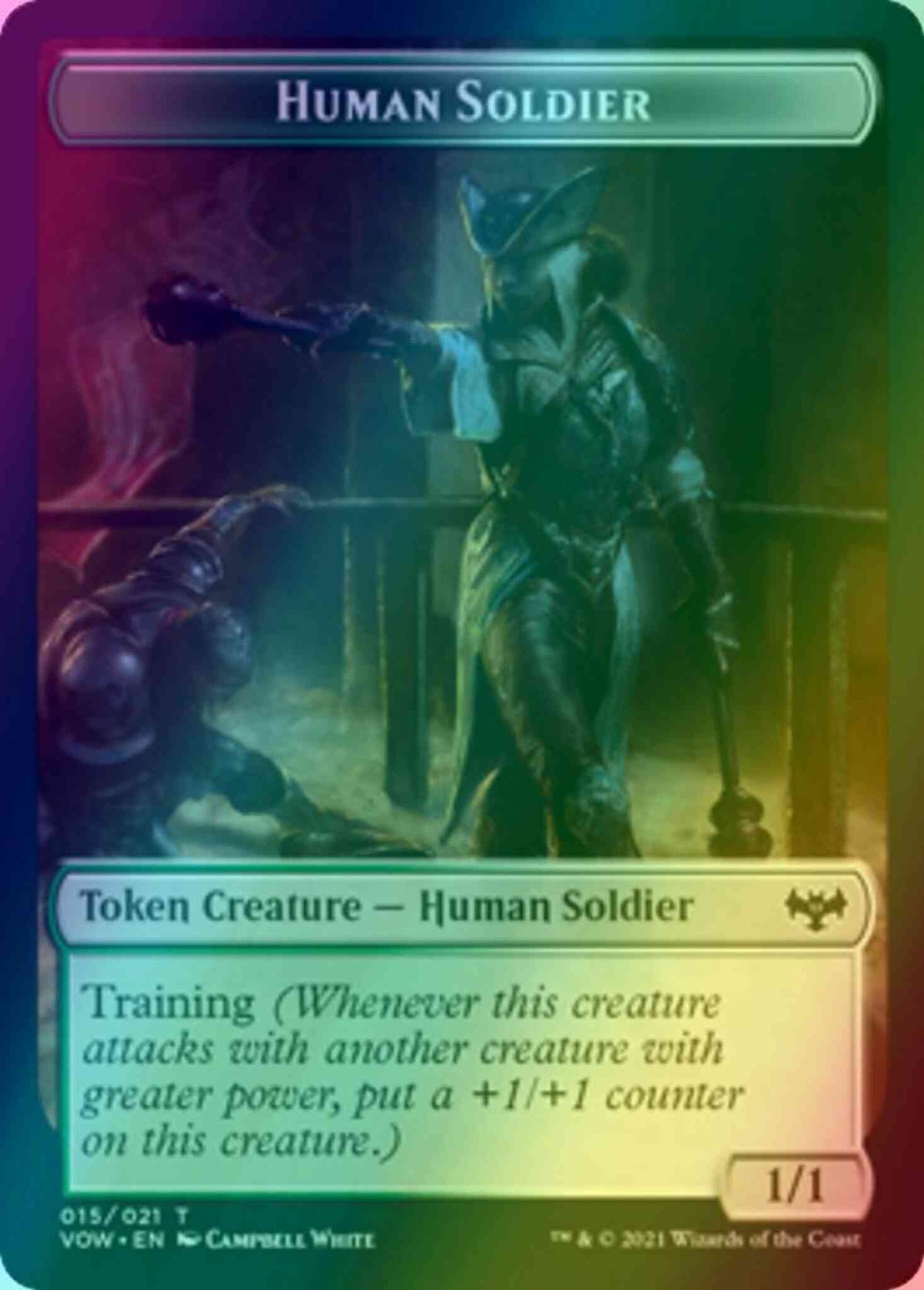 Human Soldier Token (15) // Human Token (01) [Innistrad: Crimson Vow: Tokens] [Foil]