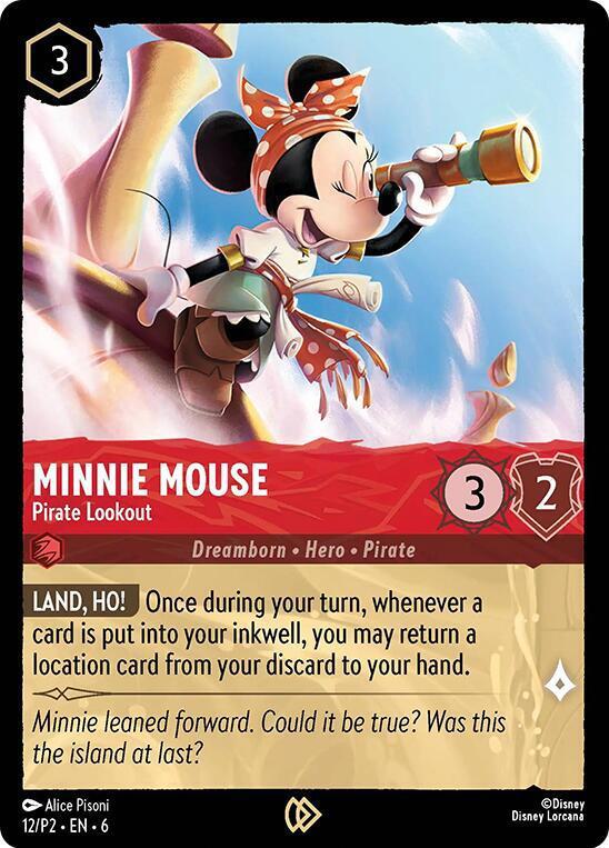 Minnie Mouse - Pirate Lookout - 12/P2 [Disney Lorcana Promo Cards] [Cold Foil]