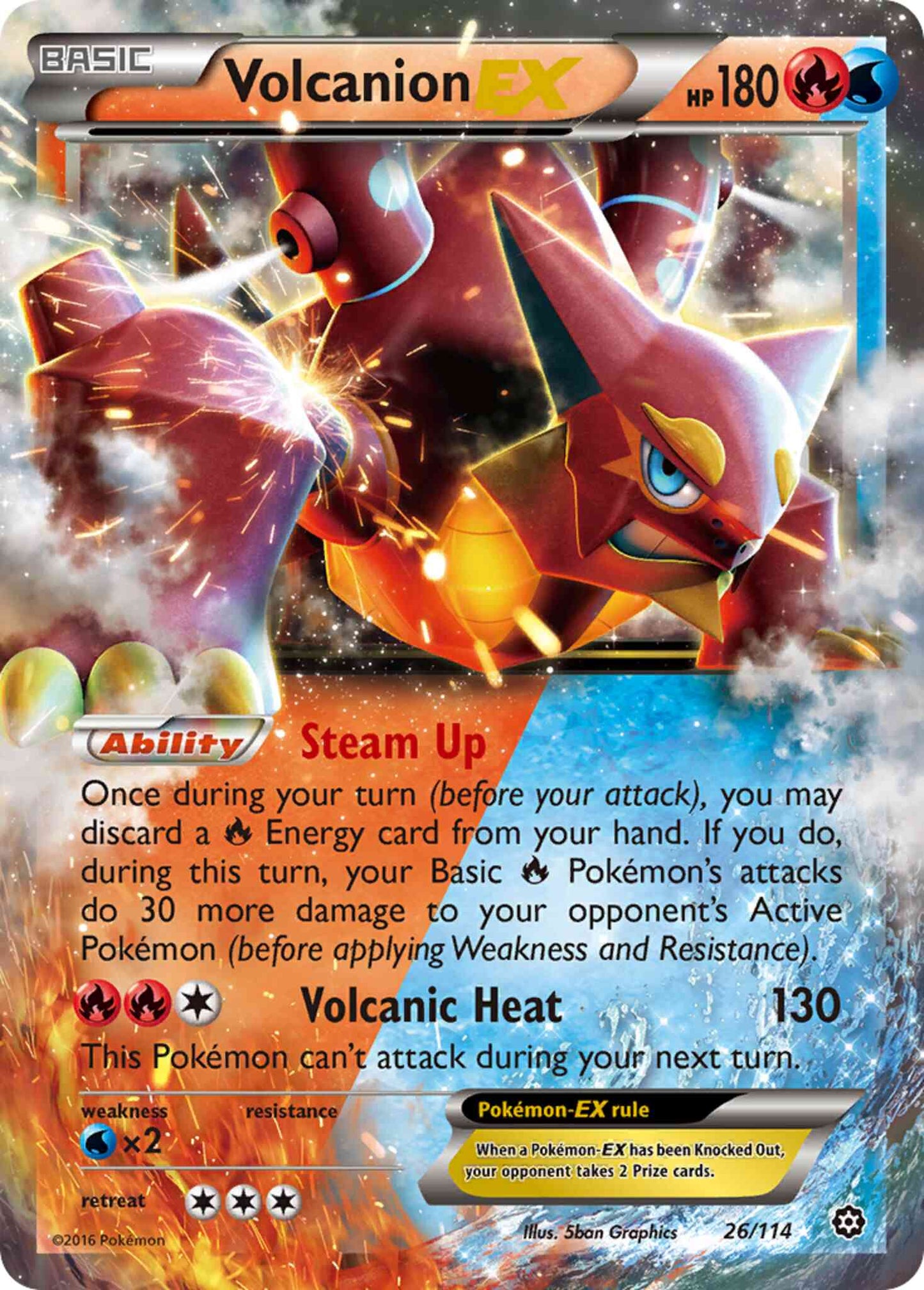 Volcanion-EX - 26/114 - Rare Holo EX [xy11-26] [Ultra]