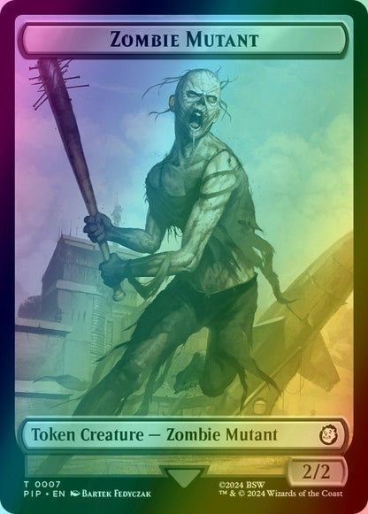 Food Token (12) // Zombie Mutant Token (07) [Fallout: Tokens] [Foil]