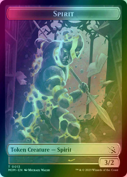 Spirit Token (13) // Warrior Token (15) [March of the Machine: Tokens] [Foil]