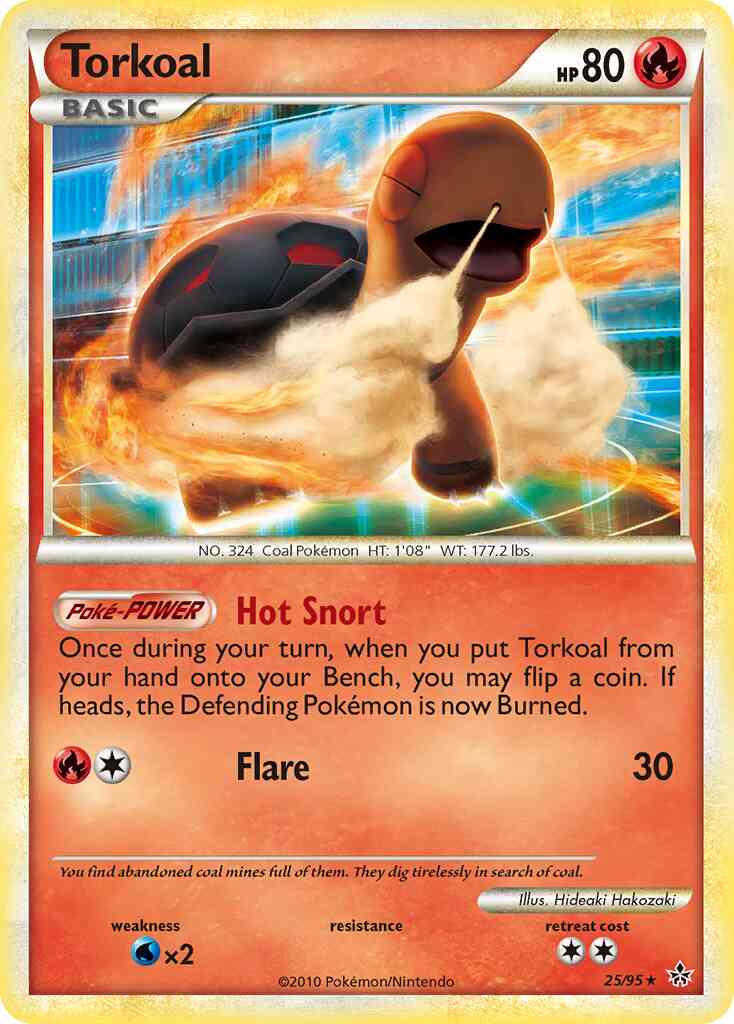 Torkoal - 25/95 - Rare [hgss2-25] [Reverse Holo]