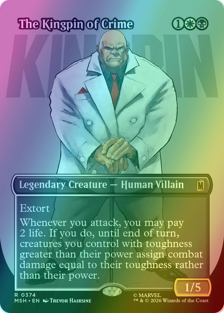 The Kingpin of Crime [374] [Borderless] [Logo] [Marvel Super Heroes] [Foil]