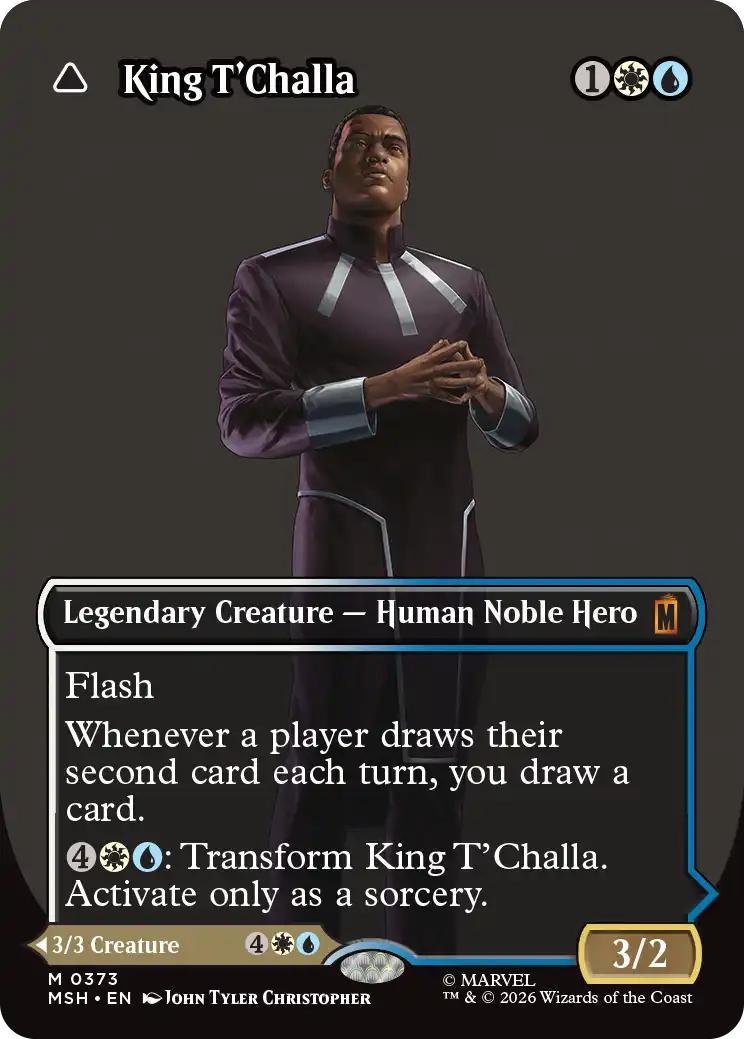 King T'Challa // Black Panther, Hope Enduring [373] [Borderless] [Logo] [Marvel Super Heroes] [Non-Foil]