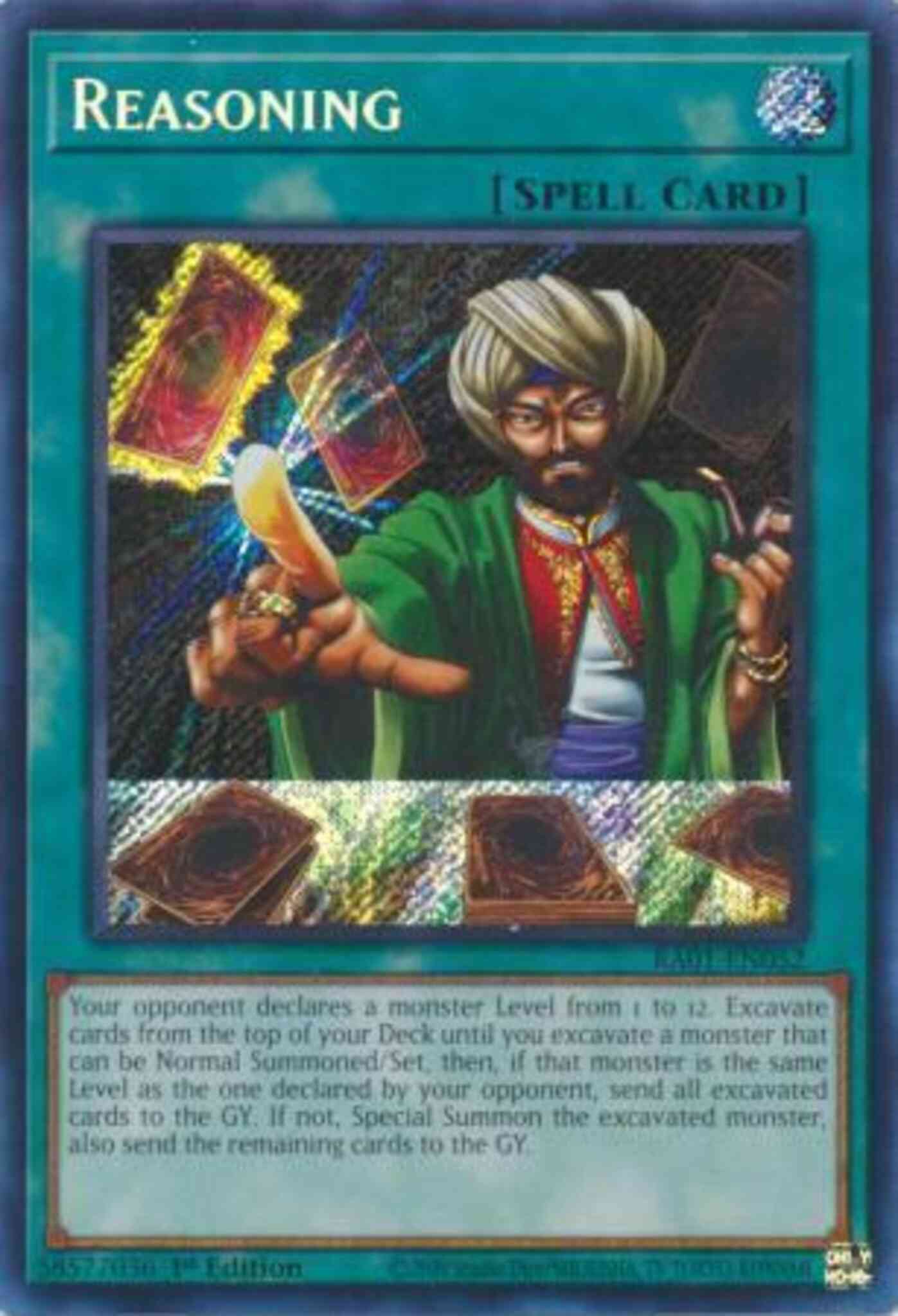 Reasoning - RA01-EN052 - Secret Rare - 1st Edition