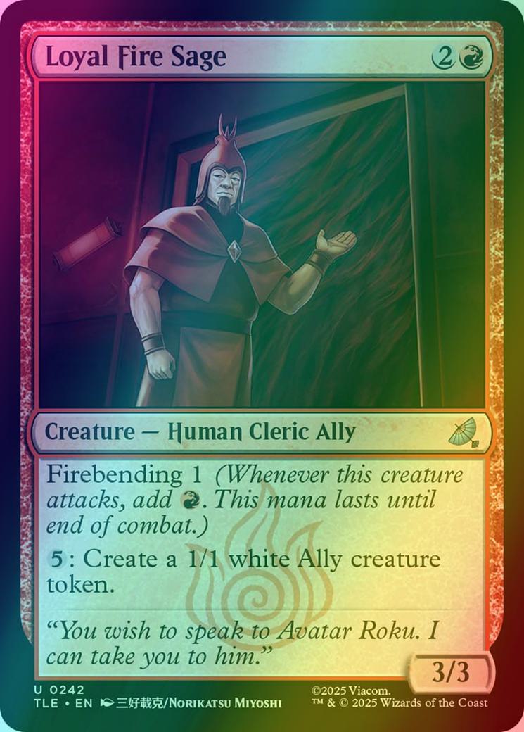 Loyal Fire Sage [242] [Avatar: The Last Airbender Eternal] [Foil]