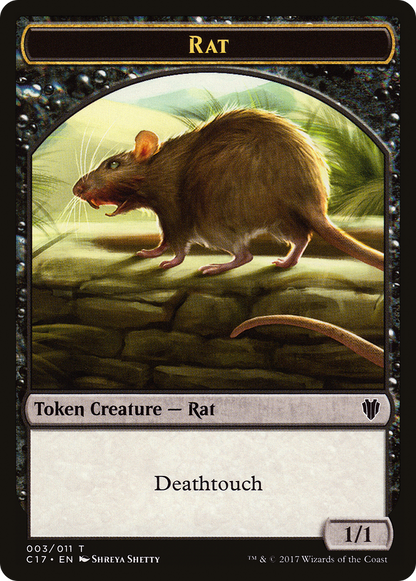 Cat Warrior Token (08) // Rat Token (03) [Commander 2017 Tokens] [Non-Foil]