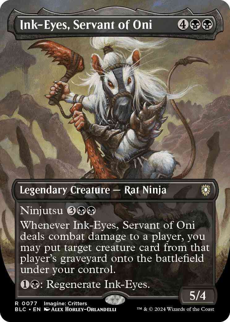Ink-Eyes, Servant of Oni [77] [Borderless] [Imagine: Critters] [Bloomburrow: Commander] [Foil]