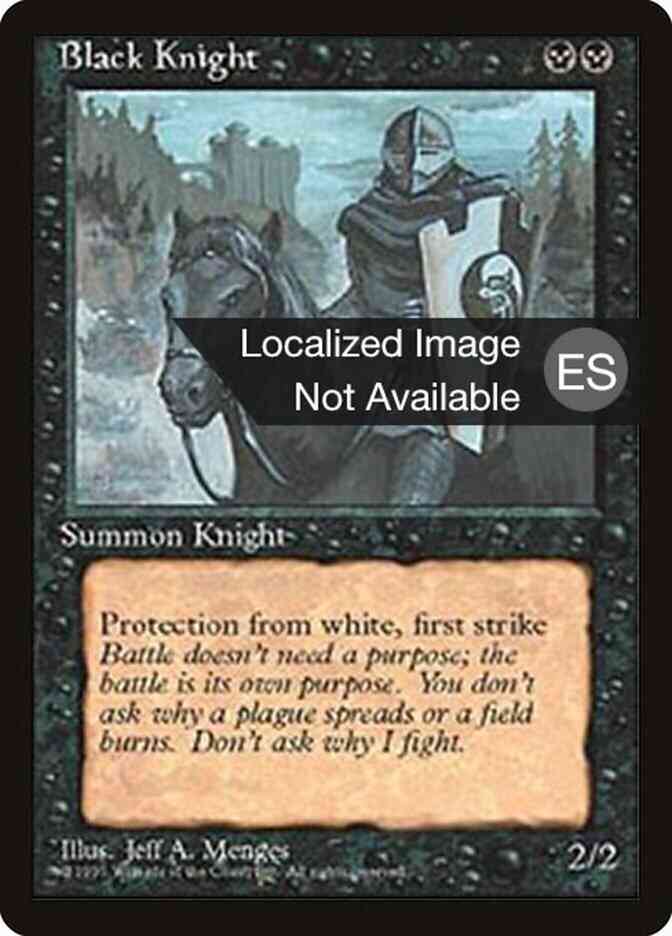 Black Knight - Japanese [121] [Fourth Edition Black Border: Japanese] [Non-Foil]