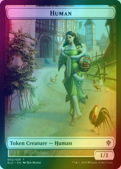 Food Token (18) // Human Token (02) [Throne of Eldraine Tokens] [Foil]