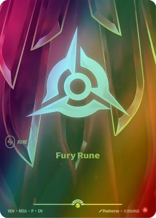 Fury Rune (Vendetta) - R01b [Riftbound Organized Play Promotional Cards] [Foil]