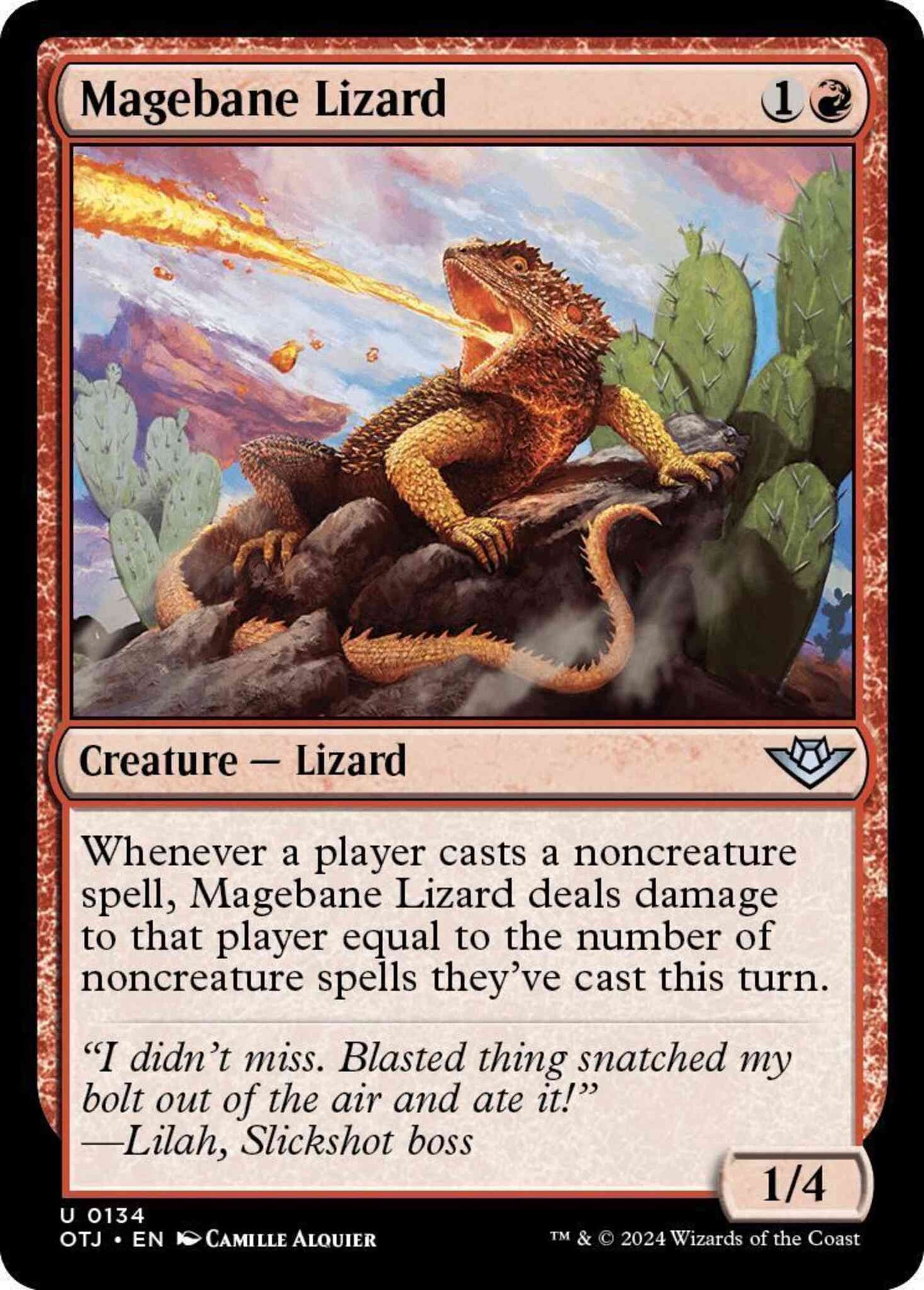 Magebane Lizard [134] [Outlaws of Thunder Junction] [Non-Foil]
