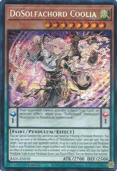 DoSolfachord Coolia - RA05-EN018 - Secret Rare - 1st Edition
