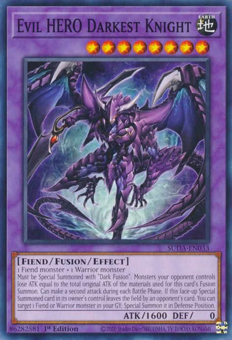 Evil HERO Darkest Knight - SUDA-EN033 - Common - 1st Edition