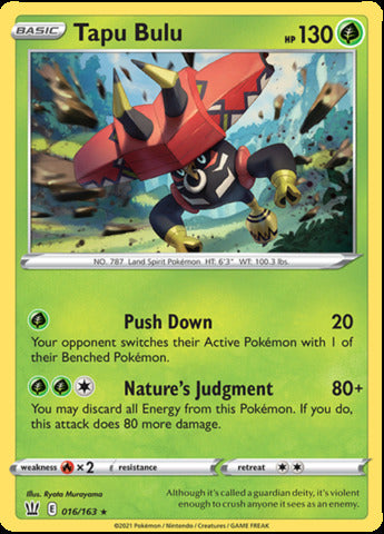 Tapu Bulu - 016/163 - Theme Deck Exclusive [swsh5msp-016] [Non-Holo]