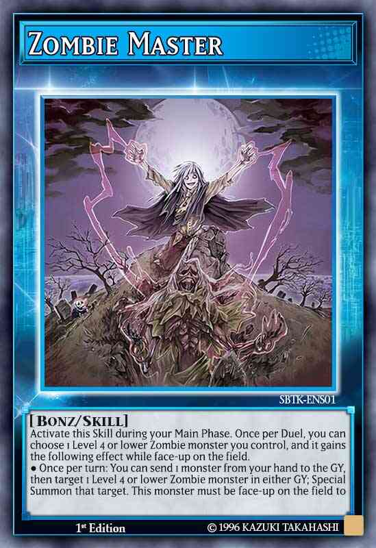 Zombie Master (Skill Card) - SBTK-ENS01 - Super Rare - 1st Edition