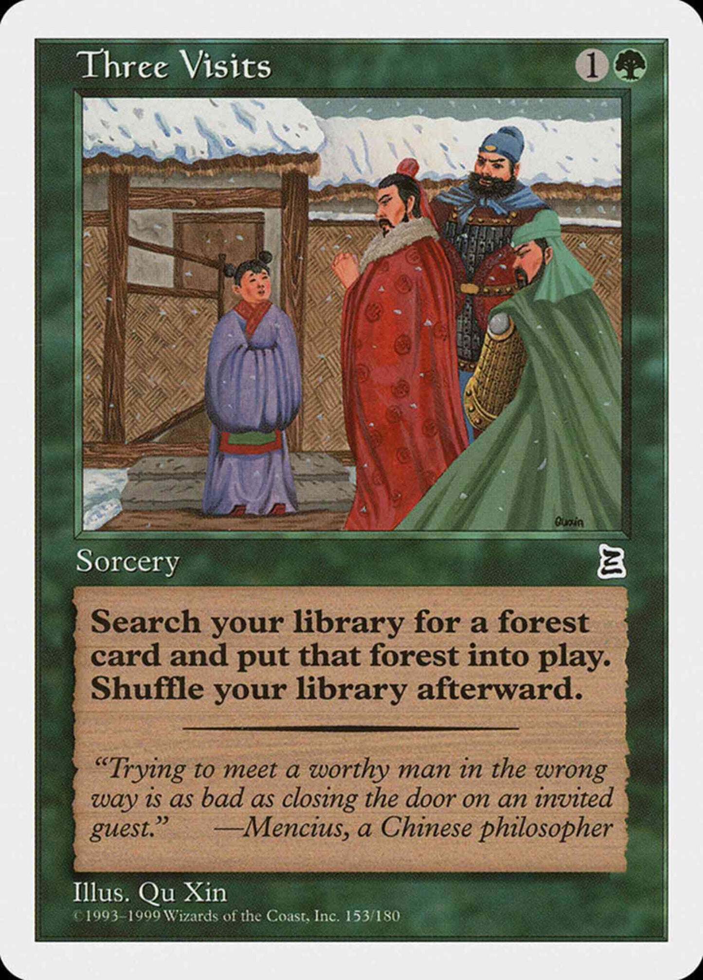 Three Visits [153] [Portal Three Kingdoms] [Non-Foil]