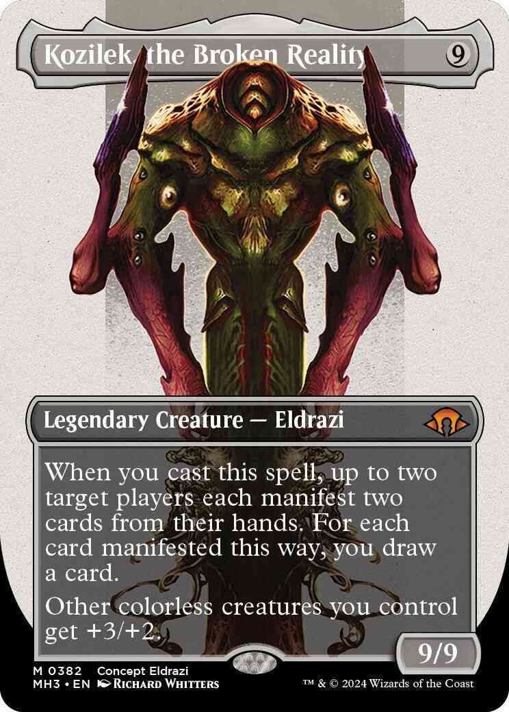 Kozilek, the Broken Reality [382] [Borderless] [Concept Eldrazi] [Modern Horizons 3] [Non-Foil]