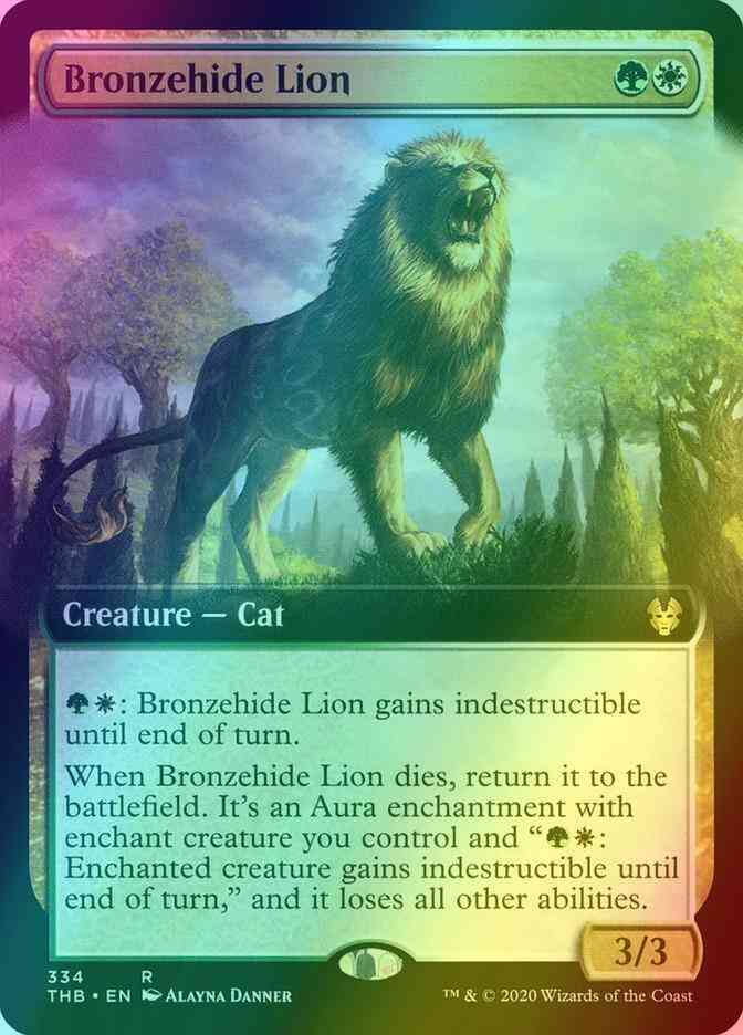 Bronzehide Lion [334] [Extended Art] [Theros Beyond Death] [Foil]
