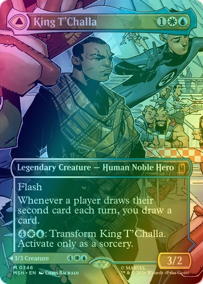 King T'Challa // Black Panther, Hope Enduring [346] [Borderless] [Scene] [Marvel Super Heroes] [Foil]