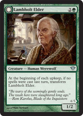 Lambholt Elder // Silverpelt Werewolf [122] [Dark Ascension] [Foil]