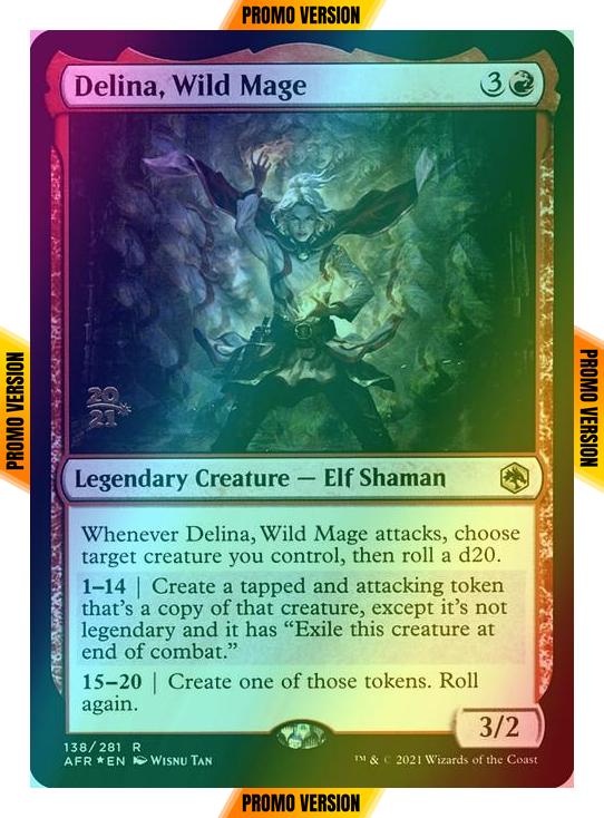 Delina, Wild Mage [Prerelease] [138s] [Adventures in the Forgotten Realms Promos] [Foil]