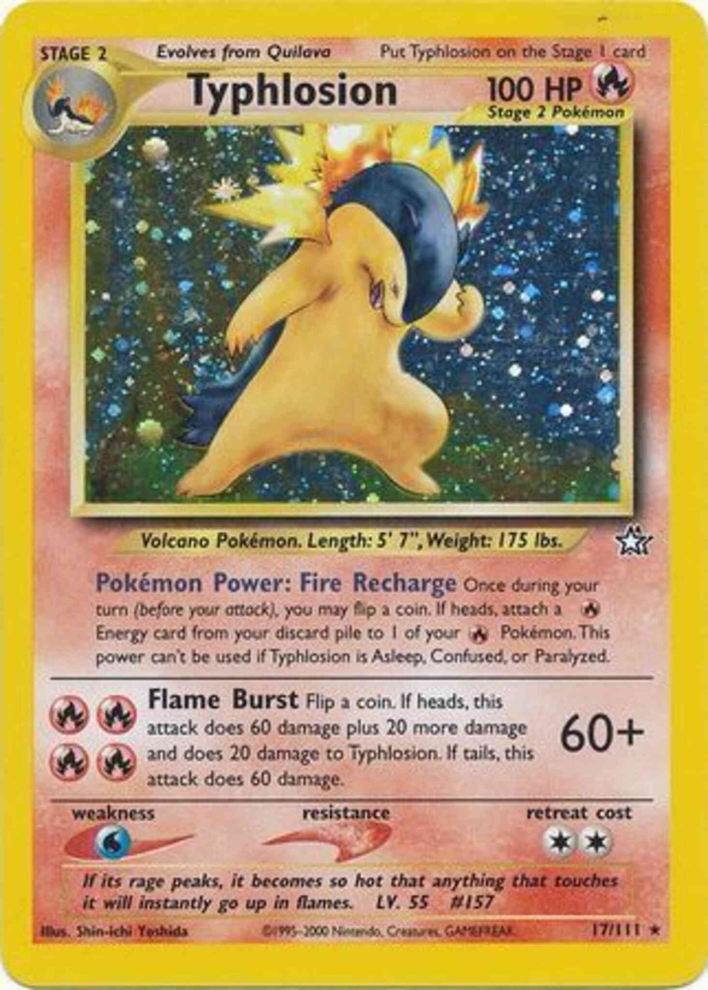 Typhlosion - 17/111 - Rare - Unlimited [neo1U-17] [Holo]