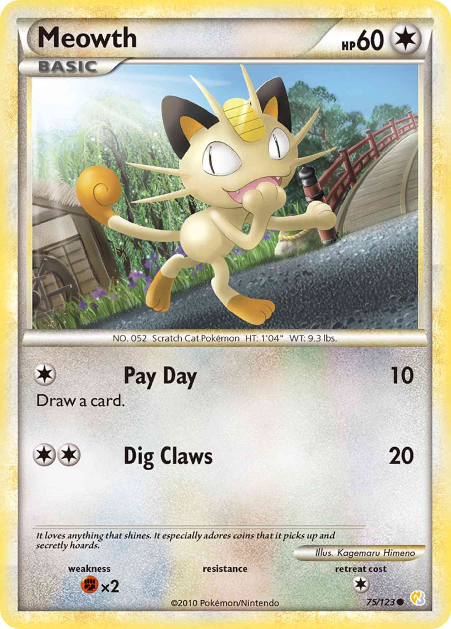 Meowth - 75/123 - Common [hgss1-75] [Non-Holo]