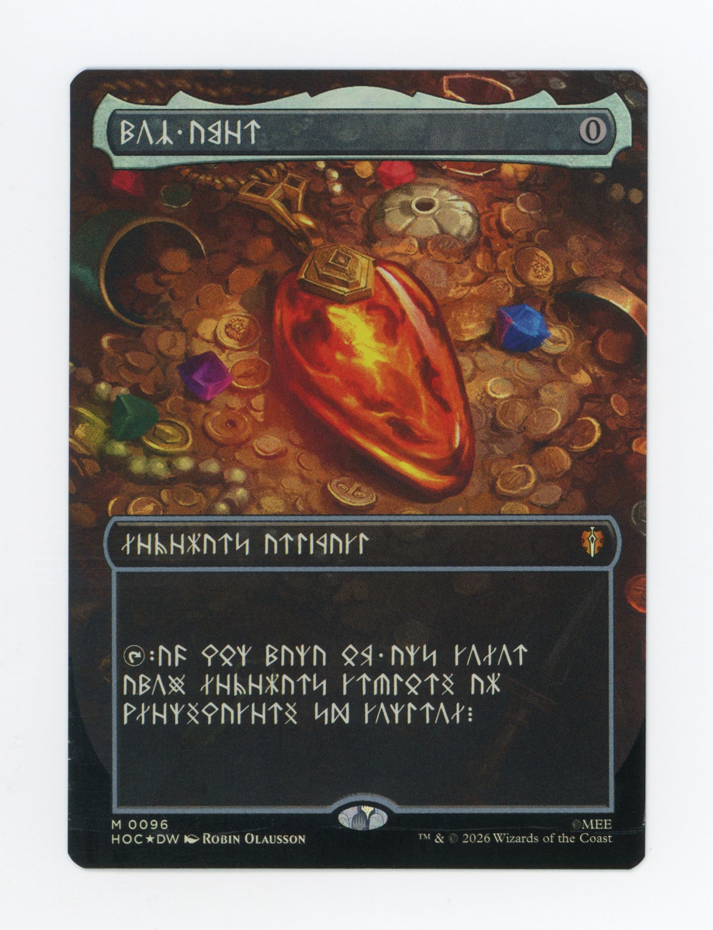 Mox Amber — Dwarvish|Borderless|Dwarvish Language|Foil — ID 19518
