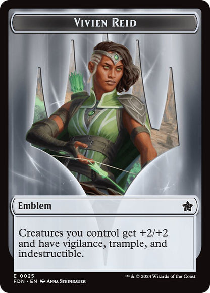 Elf Warrior Token (19) // Vivien Reid Emblem (25) [Foundations: Tokens] [Non-Foil]