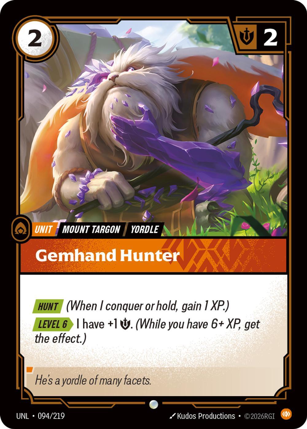 Gemhand Hunter - 094/219 [Unleashed] [Non-Foil]