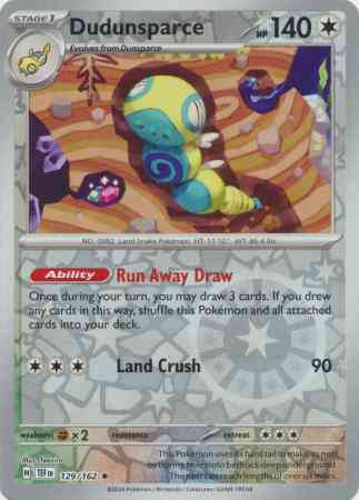 Dudunsparce - 129/162 - Rare [sv05-129] [Reverse Holo]