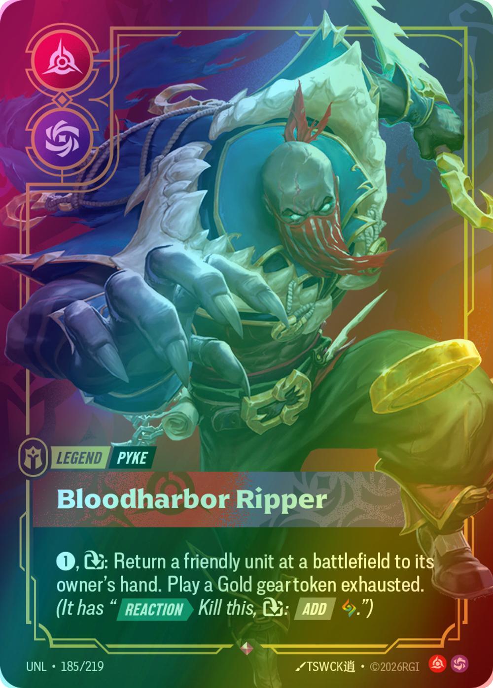 Bloodharbor Ripper (Pyke) - 185/219 [Unleashed] [Foil]