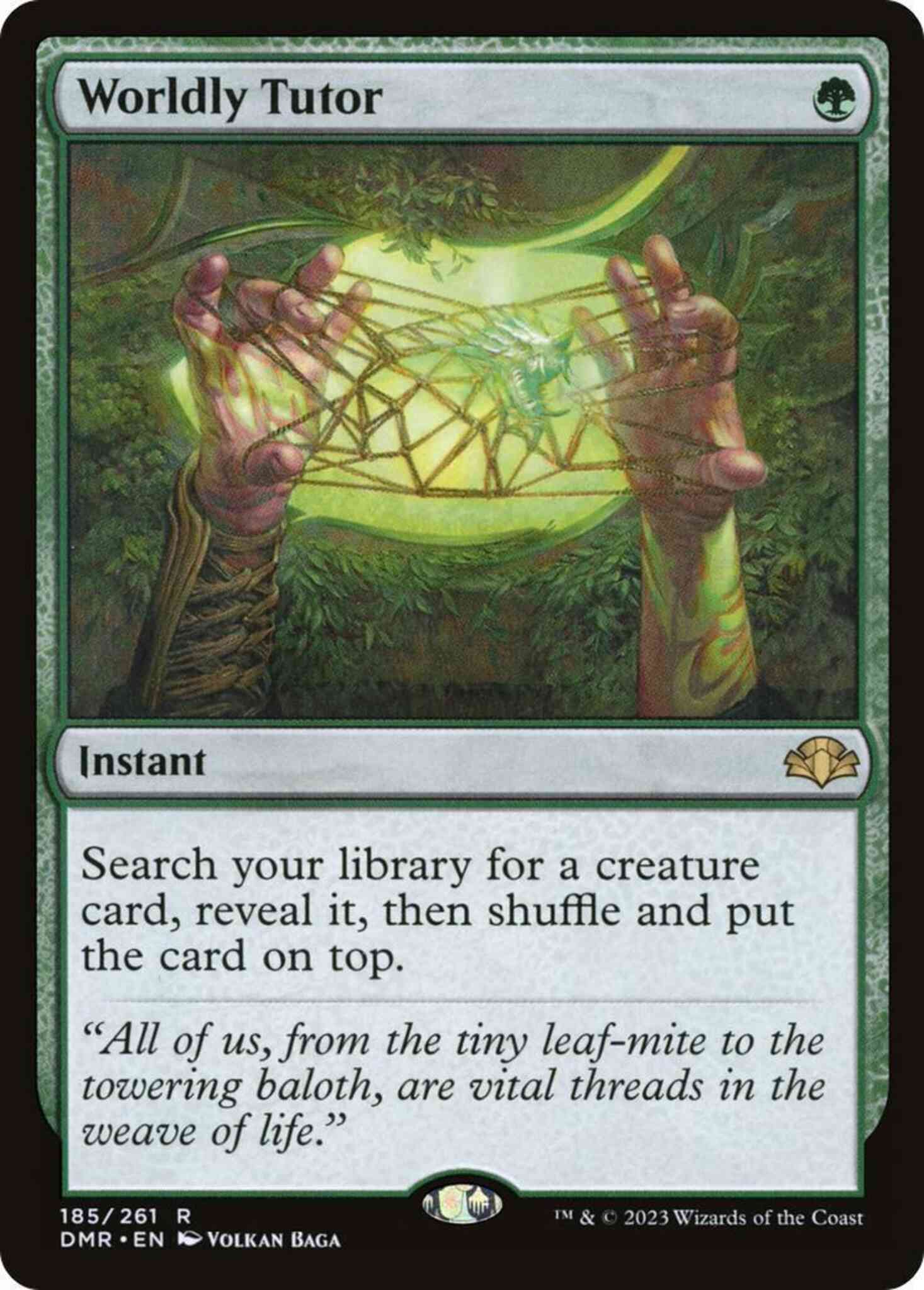 Worldly Tutor [185] [Dominaria Remastered] [Non-Foil] – Face to