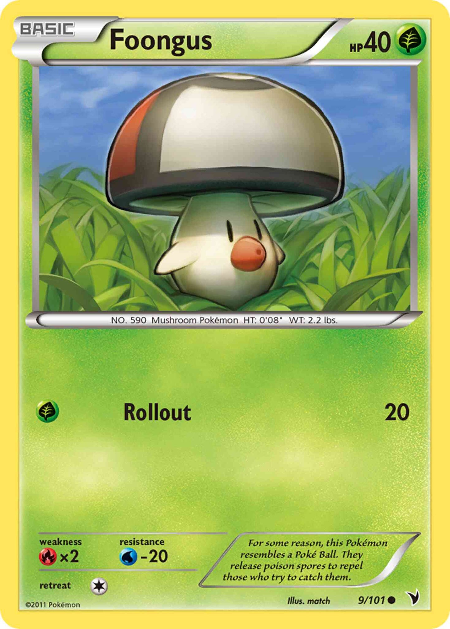Foongus - 9/101 - Common [bw3-9] [Non-Holo]