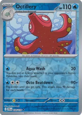 Octillery - 034/159 - Uncommon [sv09-034] [Reverse Holo]