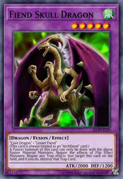 Fiend Skull Dragon - LCJW-EN240 - Rare - 1st Edition