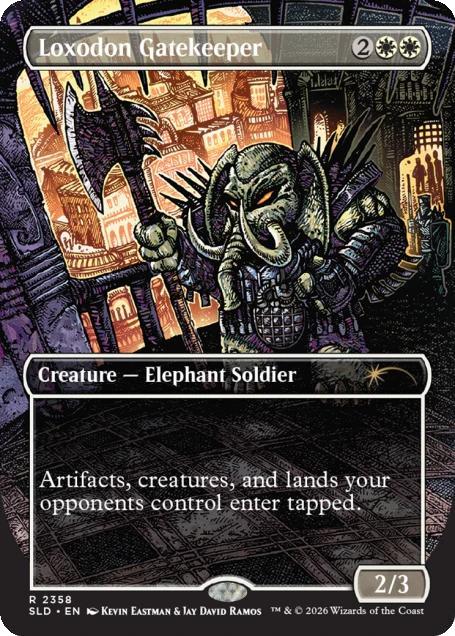 Loxodon Gatekeeper [2358] [Borderless] [Kevin Eastman] [Color] [Secret Lair Drop] [Non-Foil]