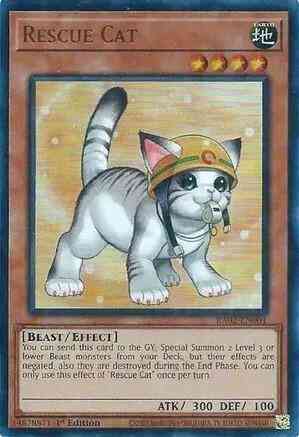 Rescue Cat - Alternate Art - RA02-EN001 - Ultra Rare - 1st Edition