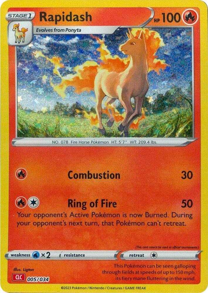 Rapidash - 005/034 - Promo - CLC [tcgc-CLC005] [Holo]
