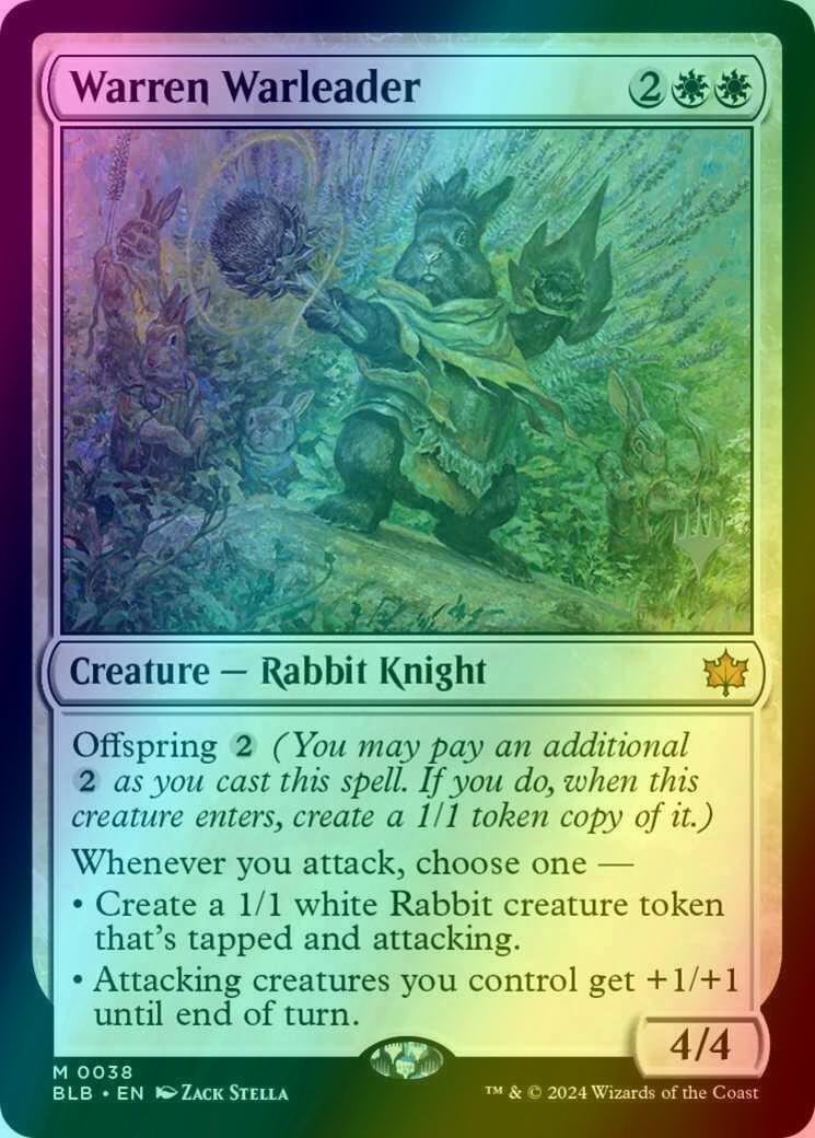 Warren Warleader [38p] [Promo Pack] [Bloomburrow: Promos] [Foil]