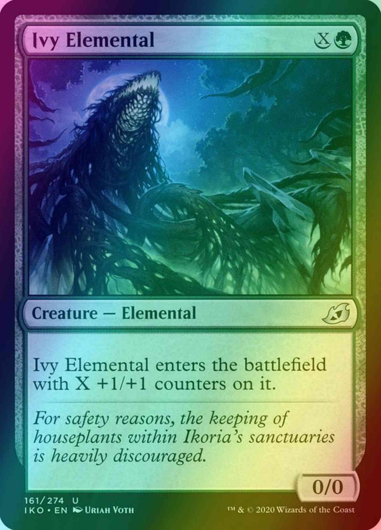 Ivy Elemental [161] [Ikoria: Lair of Behemoths] [Foil]